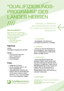 Read more about the article „Qualifizierungsprogramm“ des Landes Hessen