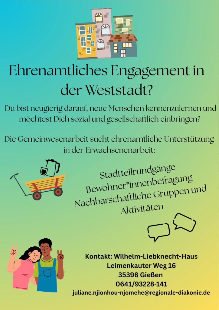 Mehr über den Artikel erfahren Ehrenamtliches Engagement in der Weststadt?